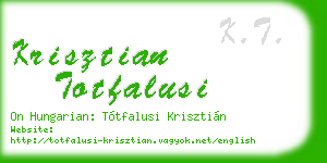 krisztian totfalusi business card